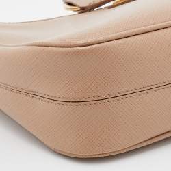 Pre Owned Prada Beige Saffiano Lux Re-Edition 2005 Shoulder Bag