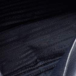 Pre Owned Prada Navy Blue Vitello Daino Leather Phenix Flap Crossbody Bag