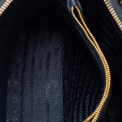 Pre Owned Prada Dark Blue Saffiano Lux Leather Small Promenade Satchel