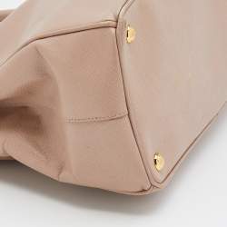Pre Owned Prada Beige Leather Large Galleria Tote
