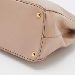 Pre Owned Prada Beige Leather Large Galleria Tote