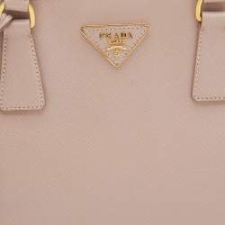 Pre Owned Prada Beige Leather Large Galleria Tote