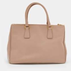 Pre Owned Prada Beige Leather Large Galleria Tote