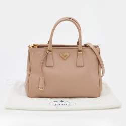 Pre Owned Prada Beige Leather Large Galleria Tote