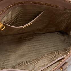 Pre Owned Prada Beige Leather Large Galleria Tote