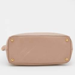 Pre Owned Prada Beige Leather Large Galleria Tote