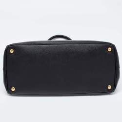 Pre Owned Prada Black Saffiano Leather Gardener's Tote