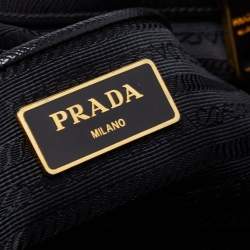 Pre Owned Prada Black Saffiano Leather Gardener's Tote
