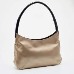 Pre Owned Prada Grey Satin Vintage Shoulder Bag