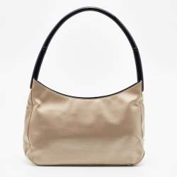 Pre Owned Prada Grey Satin Vintage Shoulder Bag