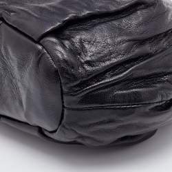 Pre Owned Prada Black Leather Mini Antique Bucket Crossbody Bag