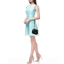 Pre Owned Prada Black Leather Mini Antique Bucket Crossbody Bag