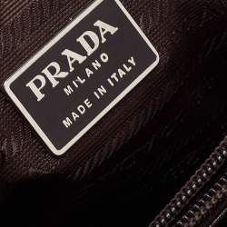 Prada Dark Brown Leather Nappa Chain Tote