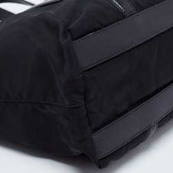 Pre Owned Prada Black Nylon and Leather Tote