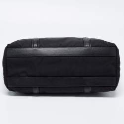 Pre Owned Prada Black Nylon and Leather Tote