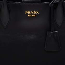 Pre Owned Prada Multicolor Leather Bibliotheque Tote