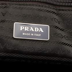 Pre Owned Prada Light Brown Leather Boston Bag