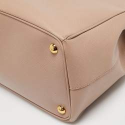 Pre Owned Prada Dusty Pink Saffiano Lux Leather Large Galleria Tote