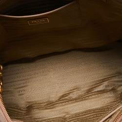 Pre Owned Prada Dusty Pink Saffiano Lux Leather Large Galleria Tote