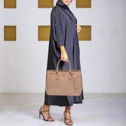 Pre Owned Prada Dusty Pink Saffiano Lux Leather Large Galleria Tote