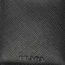 Prada Black Saffiano Leather Badge Holder