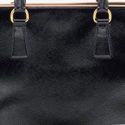 Pre Owned Prada Black Patent Leather Open Satchel
