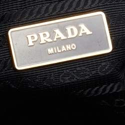 Pre Owned Prada Black Patent Leather Open Satchel