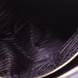 Pre Owned Prada Purple Saffiano Lux Leather Medium Galleria Double Zip Tote