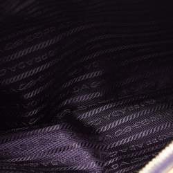 Pre Owned Prada Purple Saffiano Lux Leather Medium Galleria Double Zip Tote