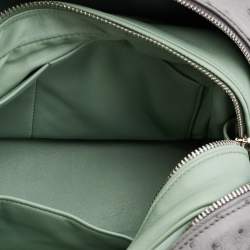 Pre Owned Prada Grey Ostrich Leather Bauletto Bag