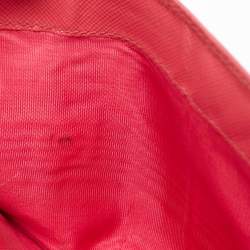 Pre Owned Prada Pink Saffiano Leather Trifold Wallet