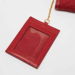 Pre Owned Prada Red Quilted Nylon and Leather Continental Wallet