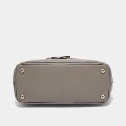 Pre Owned Prada Grey Saffiano Lux Leather Medium Galleria Tote