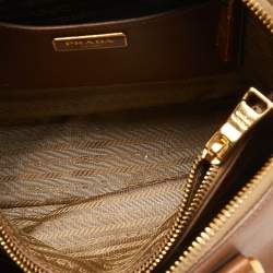 Pre Owned Prada Brown Saffiano Leather Medium Promenade Satchel