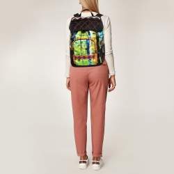 Prada Multicolor Printed Nylon Backpack