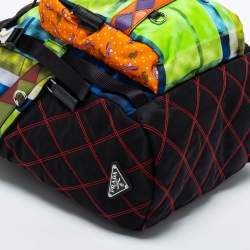 Prada Multicolor Printed Nylon Backpack