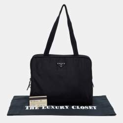 Pre Owned Prada Black Nylon Satchel