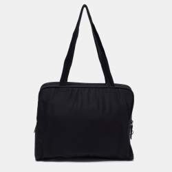 Pre Owned Prada Black Nylon Satchel