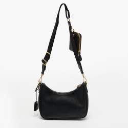 Pre Owned Prada Black Saffiano Lux Leather Re-Edition 2005 Shoulder Bag