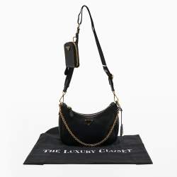 Pre Owned Prada Black Saffiano Lux Leather Re-Edition 2005 Shoulder Bag
