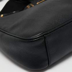 Pre Owned Prada Black Saffiano Lux Leather Re-Edition 2005 Shoulder Bag
