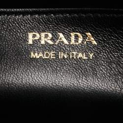 Pre Owned Prada Brown/Black Saffiano Lux and City Leather Esplanade Crossbody Bag