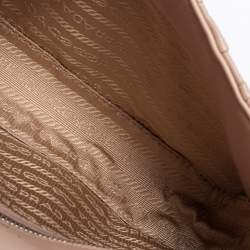 Prada Dusty Pink Gaufre Leather Small Flap Chain Shoulder Bag