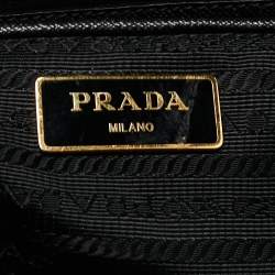 Pre Owned Prada Black Saffiano Lux Leather Large Galleria Double Zip Tote