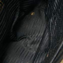 Pre Owned Prada Black Saffiano Lux Leather Large Galleria Double Zip Tote