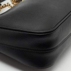 Pre Owned Prada Black Saffiano Lux Leather Re-Edition 2005 Shoulder Bag