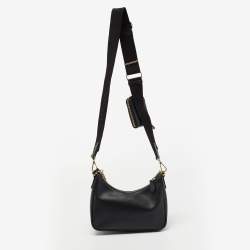 Pre Owned Prada Black Saffiano Lux Leather Re-Edition 2005 Shoulder Bag
