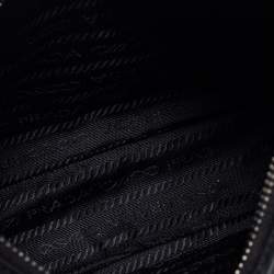 Pre Owned Prada Black Tessuto Nylon Mini Re-Edition 2005 Baguette Bag