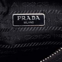 Pre Owned Prada Black Tessuto Nylon Mini Re-Edition 2005 Baguette Bag