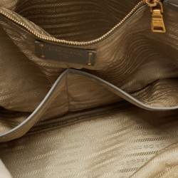 Pre Owned Prada Grey Denim Logo Tote